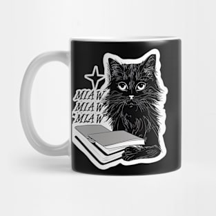 Cat Miaw: Playful and Cute Cat Design Mug